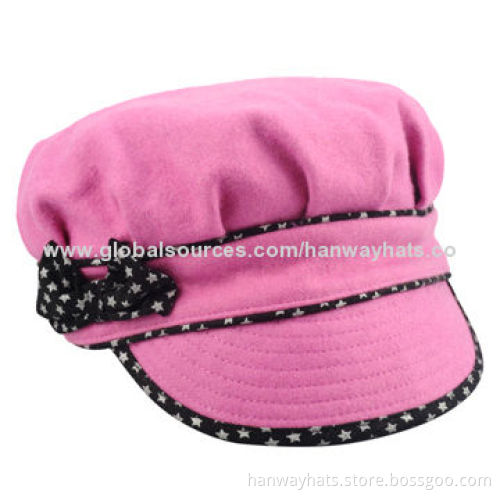 Pink wool blend captain hatsNew